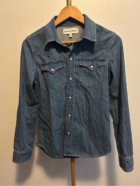 Denim Forum Denim Shirt Size Small Blue Denim